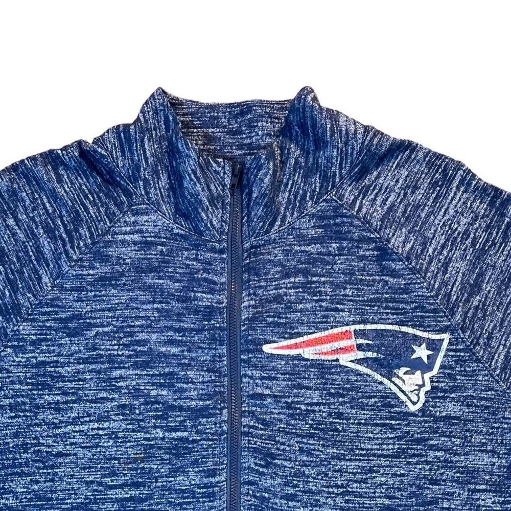 NFL Team Apparel Patriots Pullover Womens Medium Blue Heather 1/4 Zip Football